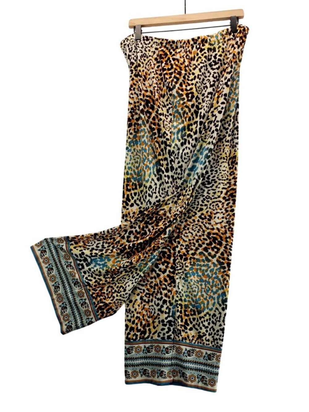 Cheetah Print Multi-Color XL Beige by Eci Jersey Knit Ankle High Casual Flowy